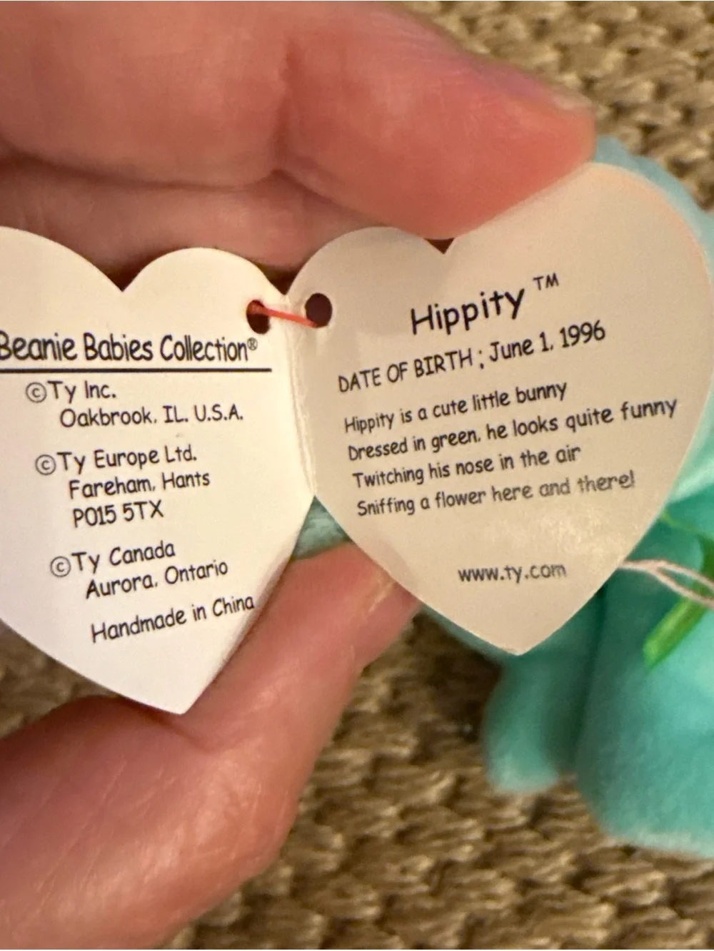Ty beanie baby bunny collection - w tags. MWMT
